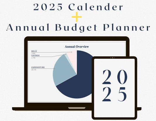 Bundle - 2025 Online Monthly Planner + Annual Budget Planner